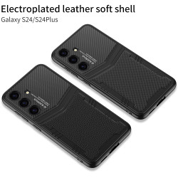 For Samsung Galaxy S24+ 5G GKK TPU + PU Full Coverage Phone Case(Vertical Texture)