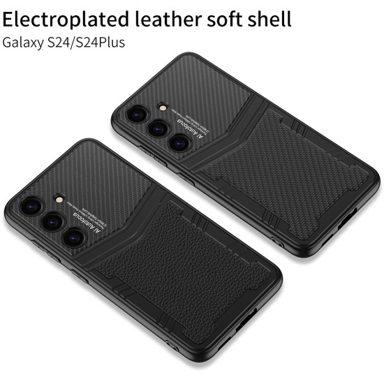 For Samsung Galaxy S24+ 5G GKK TPU + PU Full Coverage Phone Case(Vertical Texture)