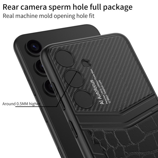 For Samsung Galaxy S24+ 5G GKK TPU + PU Full Coverage Phone Case(Vertical Texture)