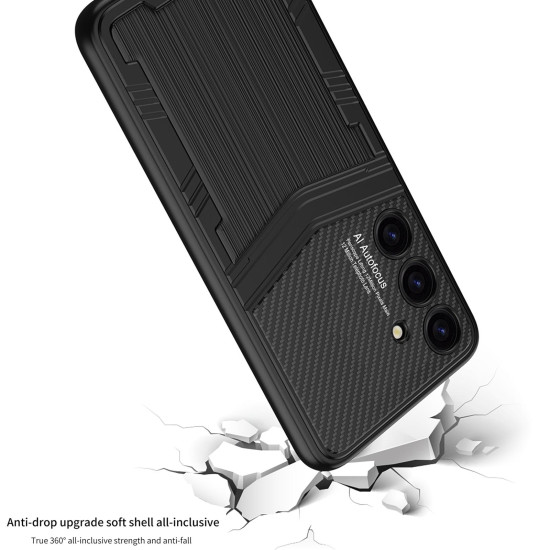 For Samsung Galaxy S24+ 5G GKK TPU + PU Full Coverage Phone Case(Vertical Texture)