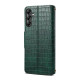 For Samsung Galaxy S23+ Denior Crocodile Texture Oil Edge Leather Phone Case(Green)