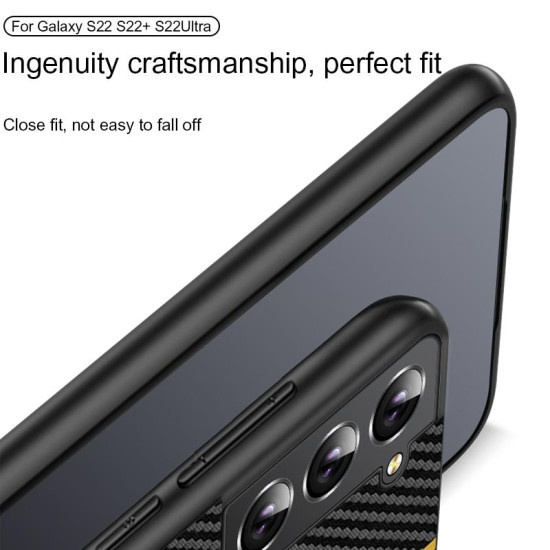 For Samsung Galaxy S24+ 5G Ultra-thin Carbon Fiber Texture Splicing Phone Case(Blue)
