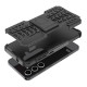For Samsung Galaxy S24+ Tire Texture TPU + PC Phone Case with Holder(Black)