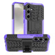 For Samsung Galaxy S24+ Tire Texture TPU + PC Phone Case with Holder(Purple)