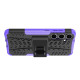 For Samsung Galaxy S24+ Tire Texture TPU + PC Phone Case with Holder(Purple)