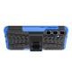 For Samsung Galaxy S24+ Tire Texture TPU + PC Phone Case with Holder(Blue)