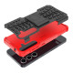 For Samsung Galaxy S24+ Tire Texture TPU + PC Phone Case with Holder(Red)