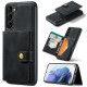 For Samsung Galaxy S24+ 5G JEEHOOD J01 Retro Magnetic Detachable Wallet Phone Case(Black)