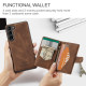 For Samsung Galaxy S24+ 5G JEEHOOD J01 Retro Magnetic Detachable Wallet Phone Case(Brown)