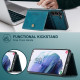 For Samsung Galaxy S24+ 5G JEEHOOD J01 Retro Magnetic Detachable Wallet Phone Case(Blue)