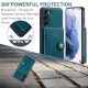For Samsung Galaxy S24+ 5G JEEHOOD J01 Retro Magnetic Detachable Wallet Phone Case(Blue)