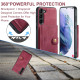 For Samsung Galaxy S24+ 5G JEEHOOD J01 Retro Magnetic Detachable Wallet Phone Case(Red)