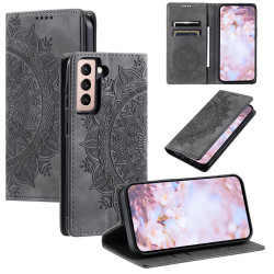 For Samsung Galaxy S23+ 5G Totem Embossed Magnetic Leather Phone Case(Grey)