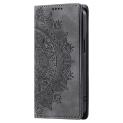 For Samsung Galaxy S23+ 5G Totem Embossed Magnetic Leather Phone Case(Grey)