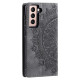 For Samsung Galaxy S23+ 5G Totem Embossed Magnetic Leather Phone Case(Grey)