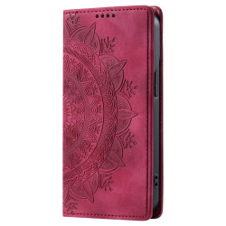 For Samsung Galaxy S23+ 5G Totem Embossed Magnetic Leather Phone Case(Red)
