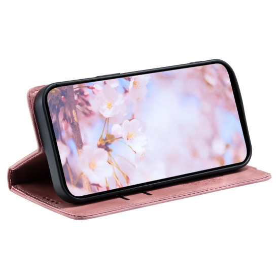 For Samsung Galaxy S23+ 5G Totem Embossed Magnetic Leather Phone Case(Rose Gold)