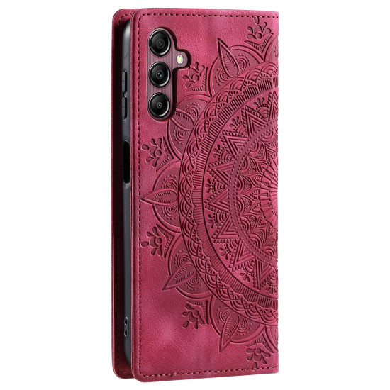 For Samsung Galaxy S24+ 5G Totem Embossed Magnetic Leather Phone Case(Red)