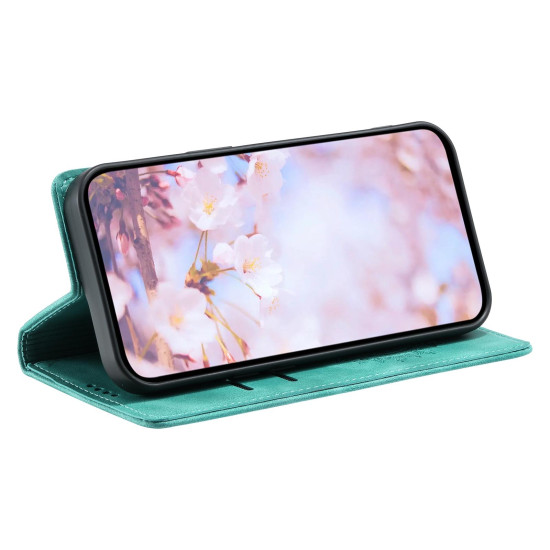 For Samsung Galaxy S24+ 5G Totem Embossed Magnetic Leather Phone Case(Green)