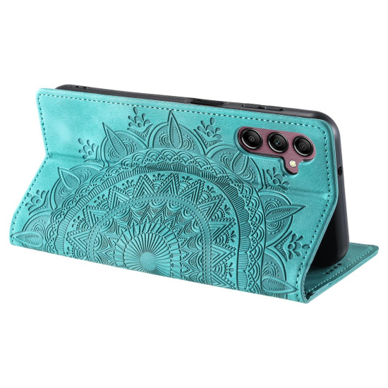 For Samsung Galaxy S24+ 5G Totem Embossed Magnetic Leather Phone Case(Green)