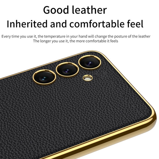 For Samsung Galaxy S24+ 5G GKK Plating TPU + Leather Full Coverage Phone Case(Red)