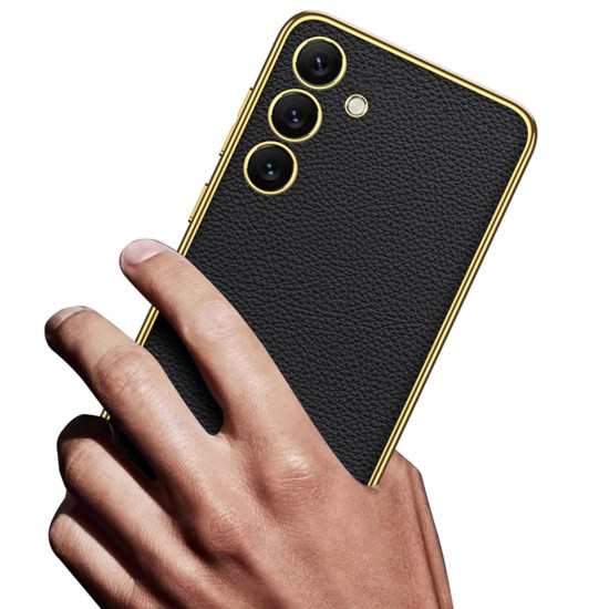 For Samsung Galaxy S24+ 5G GKK Plating TPU + Leather Full Coverage Phone Case(Red)