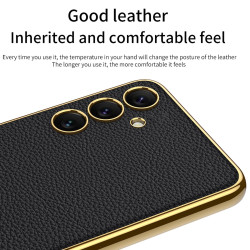 For Samsung Galaxy S24+ 5G GKK Plating TPU + Leather Full Coverage Phone Case(Green)