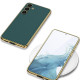 For Samsung Galaxy S24+ 5G GKK Plating TPU + Leather Full Coverage Phone Case(Carbon Fiber)