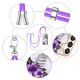 For Samsung Galaxy S24+ 5G Electroplating Pattern IMD TPU Shockproof Case with Neck Lanyard(Purple Flower)