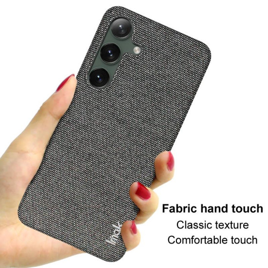 For Samsung Galaxy S24+ 5G imak Ruiyi Series Cloth Texture PU + PC Phone Case(Black)