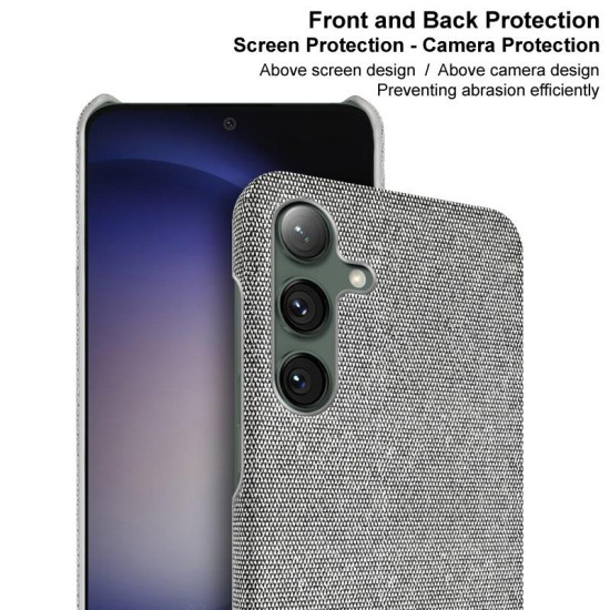 For Samsung Galaxy S24+ 5G imak Ruiyi Series Cloth Texture PU + PC Phone Case(Dark Grey)