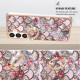 For Samsung Galaxy S24+ 5G Electroplating Pattern IMD TPU Shockproof Case with Rhinestone Ring Holder(Pink Scales)
