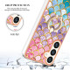 For Samsung Galaxy S24+ 5G Electroplating Pattern IMD TPU Shockproof Case with Rhinestone Ring Holder(Colorful Scales)