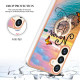 For Samsung Galaxy S24+ 5G Electroplating Pattern IMD TPU Shockproof Case with Rhinestone Ring Holder(Dream Chasing Butterfly)