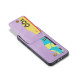 For Samsung Galaxy S24+ 5G Fierre Shann Crazy Horse Card Holder Back Cover PU Phone Case(Purple)