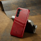 For Samsung Galaxy S24+ 5G Fierre Shann Oil Wax Texture Leather Phone Case with Card Slots(Red)