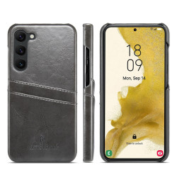 For Samsung Galaxy S24+ 5G Fierre Shann Oil Wax Texture Leather Phone Case with Card Slots(Black)