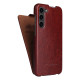 For Samsung Galaxy S24+ 5G Fierre Shann 64 Texture Vertical Flip PU Leather Phone Case(Brown)