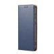 For Samsung Galaxy S24+ 5G Fierre Shann PU Genuine Leather Texture Phone Case(Blue)