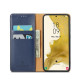 For Samsung Galaxy S24+ 5G Fierre Shann PU Genuine Leather Texture Phone Case(Blue)