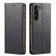 For Samsung Galaxy S24+ 5G Fierre Shann PU Genuine Leather Texture Phone Case(Black)