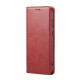 For Samsung Galaxy S24+ 5G Fierre Shann PU Genuine Leather Texture Phone Case(Red)