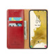 For Samsung Galaxy S24+ 5G Fierre Shann PU Genuine Leather Texture Phone Case(Red)