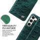 For Samsung Galaxy S24+ 5G Fierre Shann Crocodile Texture Magnetic Genuine Leather Phone Case(Green)