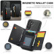 For Samsung Galaxy S24+ 5G DG.MING M5 Series Zip RFID Multi Card Detachable Leather Phone Case(Black)