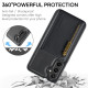 For Samsung Galaxy S24+ 5G DG.MING M5 Series Zip RFID Multi Card Detachable Leather Phone Case(Black)
