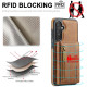 For Samsung Galaxy S24+ 5G DG.MING M5 Series Zip RFID Multi Card Detachable Leather Phone Case(Brown)