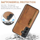 For Samsung Galaxy S24+ 5G DG.MING M5 Series Zip RFID Multi Card Detachable Leather Phone Case(Brown)