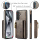 For Samsung Galaxy S24+ 5G DG.MING M5 Series Zip RFID Multi Card Detachable Leather Phone Case(Coffee)