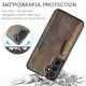 For Samsung Galaxy S24+ 5G DG.MING M5 Series Zip RFID Multi Card Detachable Leather Phone Case(Coffee)